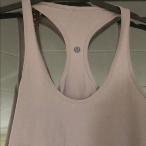 Light pink lululemon workout top